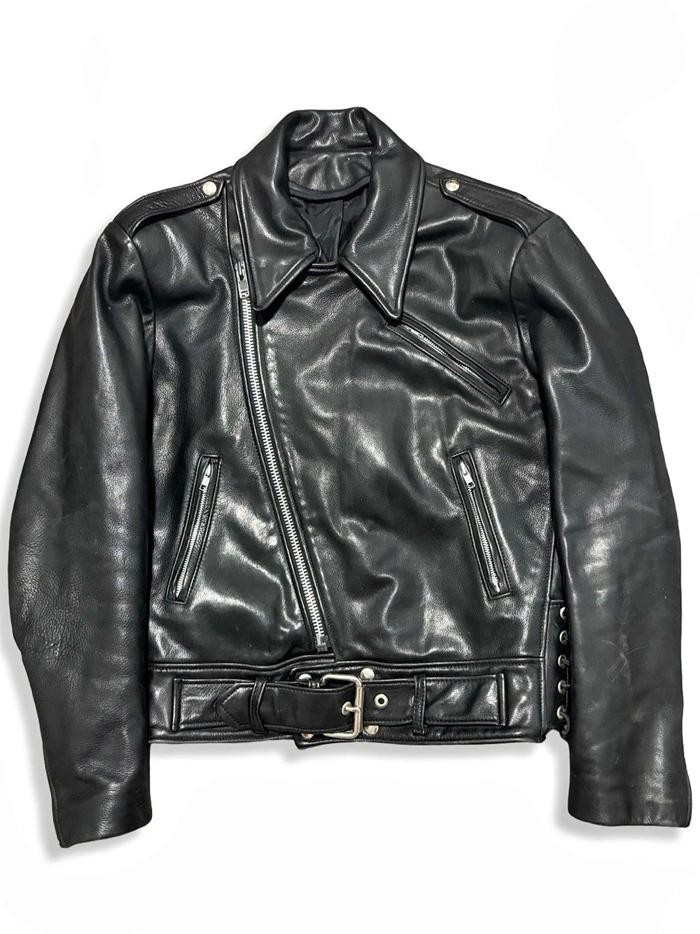 Vintage Made In Canada Northbound Heavy Leather Black Biker Jacket